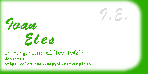 ivan eles business card